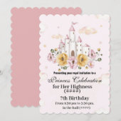 uitnodiging voor de verjaardag van prinses (Voorkant / Achterkant)