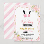 Uitnodiging voor de verjaardag van Spa Day (Voorkant / Achterkant)