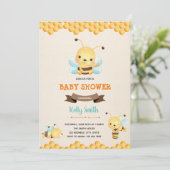 Uitnodiging voor de verjaardagsdag van bijen (Staand voorkant)