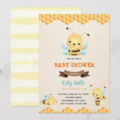 Uitnodiging voor de verjaardagsdag van bijen (Voorkant / Achterkant)