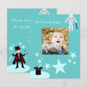 Uitnodiging voor de verjaardagsfeestdag van het ki (Voorkant / Achterkant)