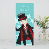 Uitnodiging voor de verjaardagsfeestdag van het ki (Staand voorkant)