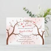 Uitnodiging voor de "Verliefd Worden"-Shower (Staand voorkant)