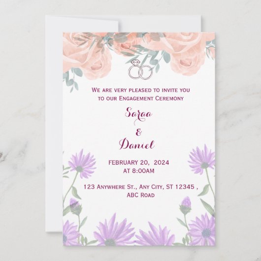 Uitnodiging voor de verloving (Voorkant)