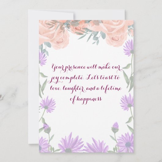 Uitnodiging voor de verloving (Achterkant)