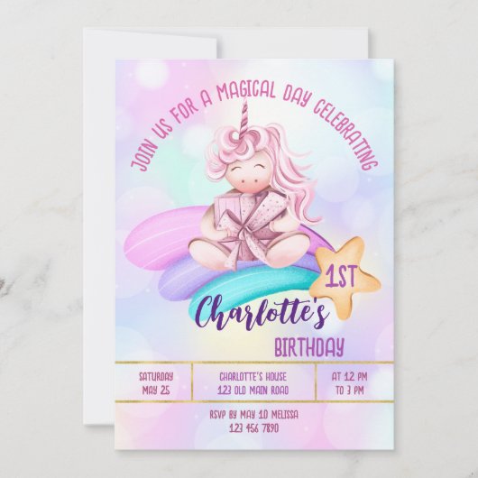 Uitnodiging voor de viering van een oranjestalige (Voorkant)