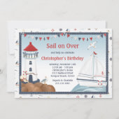 Uitnodiging voor de viering van een zeilboot (Voorkant)