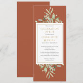 Uitnodiging voor de viering van het leven bij de u (Voorkant / Achterkant)