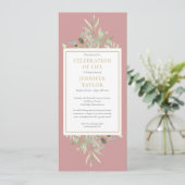 Uitnodiging voor de viering van het leven bij een (Staand voorkant)