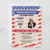Uitnodiging voor de viering van Independence Day.  (Voorkant)