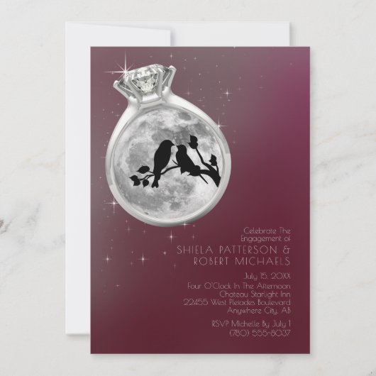 Uitnodiging voor de viering van onze verloving (Voorkant)