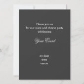 Uitnodiging voor de viering van wijn- en kaasmaker (Achterkant)