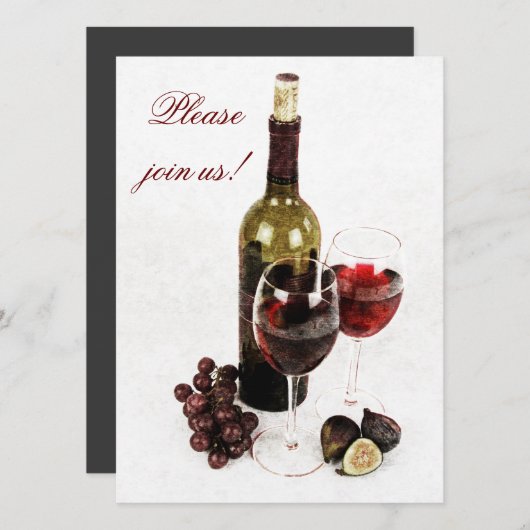 Uitnodiging voor de viering van wijn- en kaasmaker (Voorkant / Achterkant)