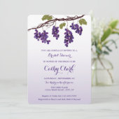 Uitnodiging voor de Vineyard Bridal Shower (Staand voorkant)