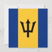 Uitnodiging voor de vlag van Barbados (Voorkant)