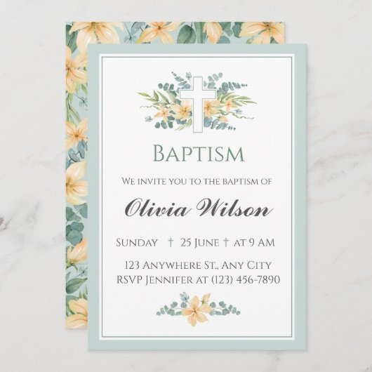 Uitnodiging voor de volwassenendoop (Voorkant / Achterkant)