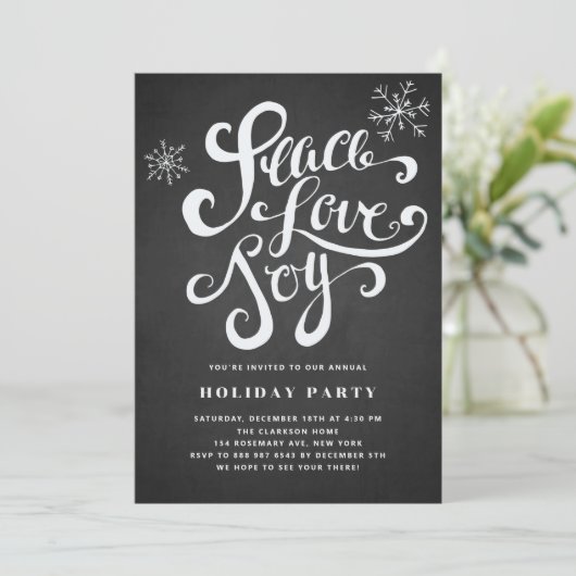 Uitnodiging voor de Vrede, Liefde en Vrede Rustic  (Staand voorkant)