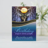 Uitnodiging voor de Vrede Lunar Magic Birthday Par (Staand voorkant)