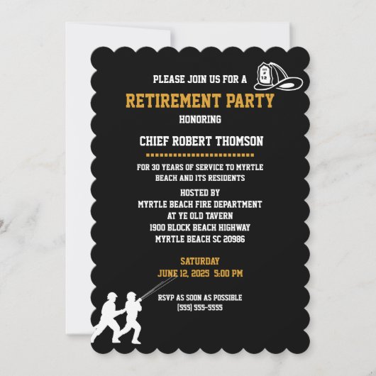 Uitnodiging voor de vuurhoofdpartij (Voorkant)