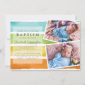 Uitnodiging voor de Waterverf regenboog doop (Achterkant)