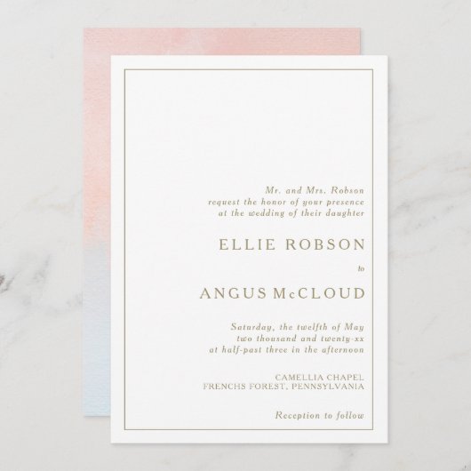 Uitnodiging voor de Waterverf van de zomerzondag (Voorkant / Achterkant)