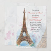 Uitnodiging voor de Waterverf van Parijs (Voorkant / Achterkant)