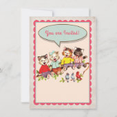  uitnodiging voor de wedstrijd Kitty Cat Birthday (Achterkant)