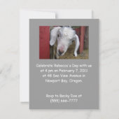 Uitnodiging voor de wedstrijd voor geit (Achterkant)