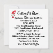 Uitnodiging voor de Werkplaats van de Kerstman (Achterkant)