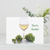 Uitnodiging voor de Wine Bridal Shower (Staand voorkant)