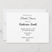 Uitnodiging voor de Wine Bridal Shower (Achterkant)