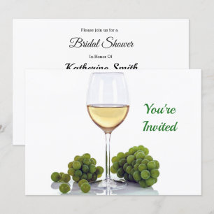 Uitnodiging voor de Wine Bridal Shower