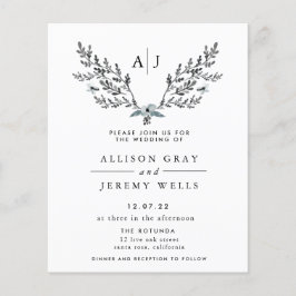 Uitnodiging voor de winterbruiloft | Begroting Flyer