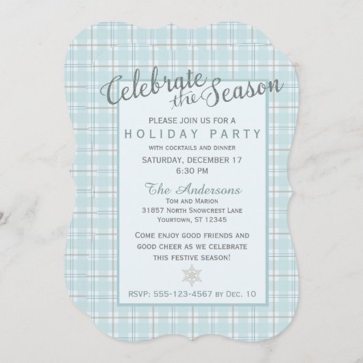 Uitnodiging voor de winterfeestdag van Aqua Pset (Voorkant / Achterkant)