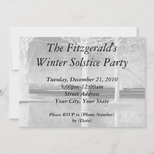 Uitnodiging voor de winterpartij (Achterkant)