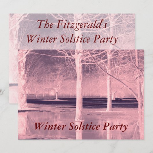 Uitnodiging voor de winterpartij (Voorkant / Achterkant)