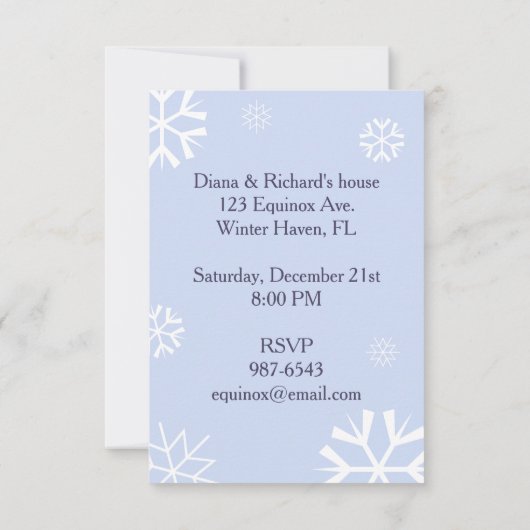 Uitnodiging voor de winterpartij (Achterkant)