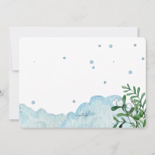 Uitnodiging voor de wintersport van Girl Doing (Achterkant)