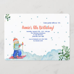 Uitnodiging voor de wintersport van Girl Doing