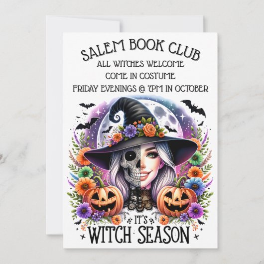 Uitnodiging voor de Witch Season Book Club (Voorkant)