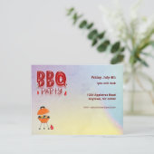  uitnodiging voor de zomer BBQ (Staand voorkant)