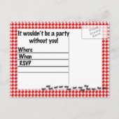 Uitnodiging voor de zomer van de BBQ Briefkaart (Achterkant)