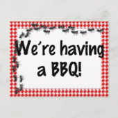 Uitnodiging voor de zomer van de BBQ Briefkaart (Voorkant)