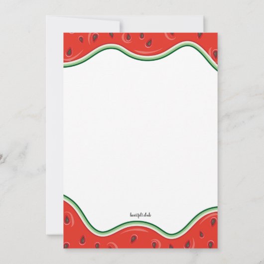 Uitnodiging voor de zomerpartij (Achterkant)