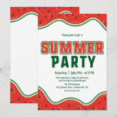 Uitnodiging voor de zomerpartij (Voorkant / Achterkant)
