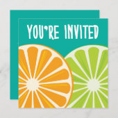 Uitnodiging voor de zomerpartij (Voorkant / Achterkant)