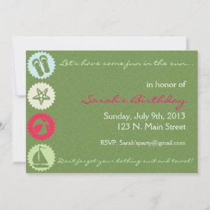 Uitnodiging voor de zomerpartij