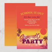 Uitnodiging voor de zomerpartij (Voorkant / Achterkant)