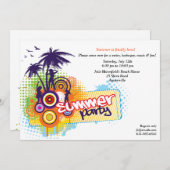 Uitnodiging voor de zomerpartij (Voorkant / Achterkant)