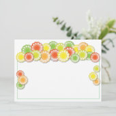 Uitnodiging voor de zomerpartij | Geel/Sinaasappel (Staand voorkant)